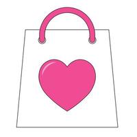 Simple illustration of package with heart icon for St. Valentines Day vector