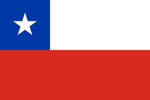 Chile flag simple illustration for independence day or election vector