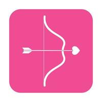 Simple illustration of bow with heart icon for St. Valentines Day vector
