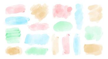 Watercolor stain texture shape collection. set of hand drawn brush vector illustration