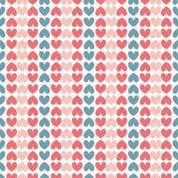 Vector background seamless pattern of colorful mini heart on white background