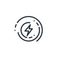 Electricity icon vector isolated on white background for your web and mobile app design, Electricity and charging logo concept