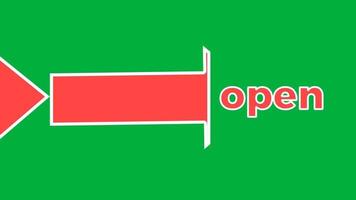 The animation shows the direction of entry with an arrow moving right on a green background.