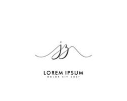 letra inicial jz logotipo femenino monograma de belleza y elegante diseño de logotipo, logotipo de escritura a mano de firma inicial, boda, moda, floral y botánica con plantilla creativa vector