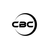 CBC letter logo design in illustration. Vector logo, calligraphy designs for logo, Poster, Invitation, etc.