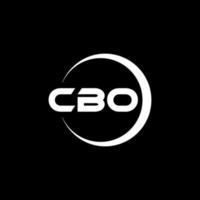 diseño de logotipo de letra cbo en ilustración. logotipo vectorial, diseños de caligrafía para logotipo, afiche, invitación, etc. vector