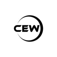 diseño del logotipo de la letra cew en la ilustración. logotipo vectorial, diseños de caligrafía para logotipo, afiche, invitación, etc. vector