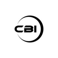 diseño del logotipo de la letra cbi en la ilustración. logotipo vectorial, diseños de caligrafía para logotipo, afiche, invitación, etc. vector