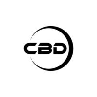 diseño del logotipo de la letra cbd en la ilustración. logotipo vectorial, diseños de caligrafía para logotipo, afiche, invitación, etc. vector