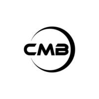 CMB letter logo design in illustration. Vector logo, calligraphy designs for logo, Poster, Invitation, etc.