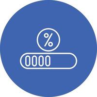 Progress Bar Line Circle Background Icon vector