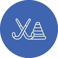 Hockey Practice Line Circle Background Icon vector