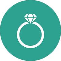 Diamond Ring Glyph Circle Background Icon vector