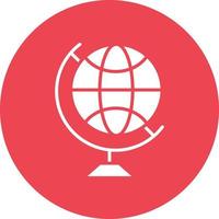 Globe Glyph Circle Background Icon vector