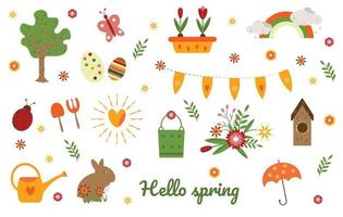 Easter spring set vector