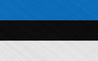 Flag of Estonia on a textured background. Concept collage. photo