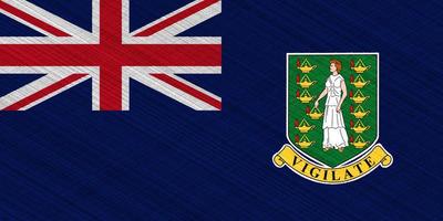 Flag of the British Virgin Islands on a textured background. Concept collage. photo