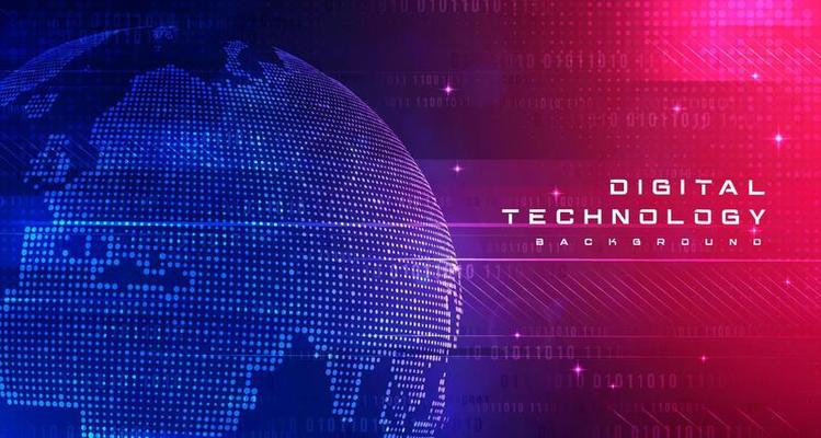 Abstract digital technology global futuristic blue pink background, Cyber science tech, Innovation communication future, Ai big data, internet network connection, Cloud hi-tech illustration vector
