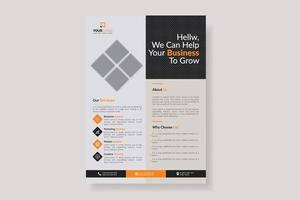 Corporate business flyer template design. Trendy minimalist flyer design. Business flyer template layout. Minimal business flyer template design. vertical a4 format. vector