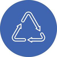 Recycle Line Circle Background Icon vector