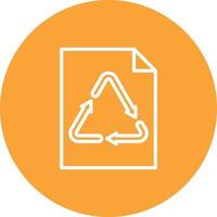 Paper Recycle Line Circle Background Icon vector