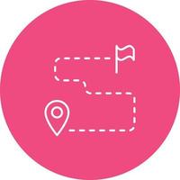 Destination Line Circle Background Icon vector