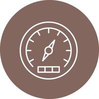 Barometer Line Circle Background Icon vector