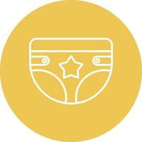 Diaper Line Circle Background Icon vector