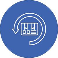 Return Delivery Line Circle Background Icon vector