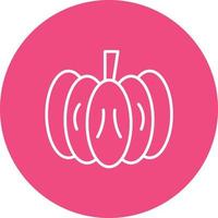 Pumpkin Line Circle Background Icon vector
