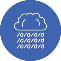 Rain Line Circle Background Icon vector