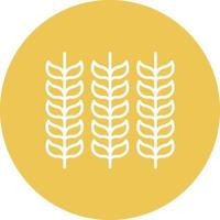 Wheat Line Circle Background Icon vector