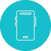 Smartphone Line Circle Background Icon vector