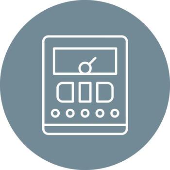 Tester Machine Line Circle Background Icon vector