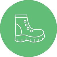 Construction Shoes Line Circle Background Icon vector