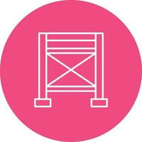 Scaffolding Line Circle Background Icon vector