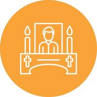 Altar Line Circle Background Icon vector