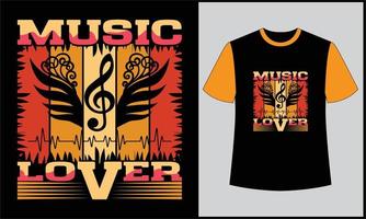 volumen de música estudio de grabación de audio músico vu maestro retro vintage diseño de camiseta vector