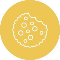 Biscuit Line Circle Background Icon vector