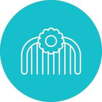 Comb Line Circle Background Icon vector