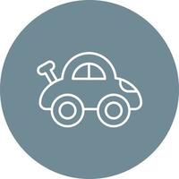 Car Toy Line Circle Background Icon vector