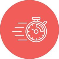 Chronometer Line Circle Background Icon vector