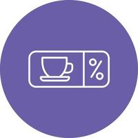 Coffee Card Line Circle Background Icon vector