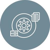 Data Transformation Line Circle Background Icon vector