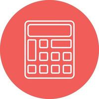 Calculator Line Circle Background Icon vector