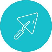 Trowel Line Circle Background Icon vector