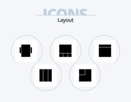 Layout Glyph Icon Pack 5 Icon Design. . . vector