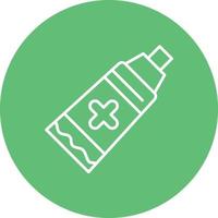 Ointment Bottle Line Circle Background Icon vector