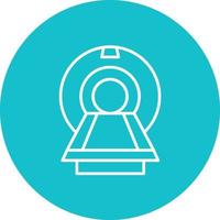 Radiology Line Circle Background Icon vector