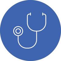 Stethoscope Line Circle Background Icon vector